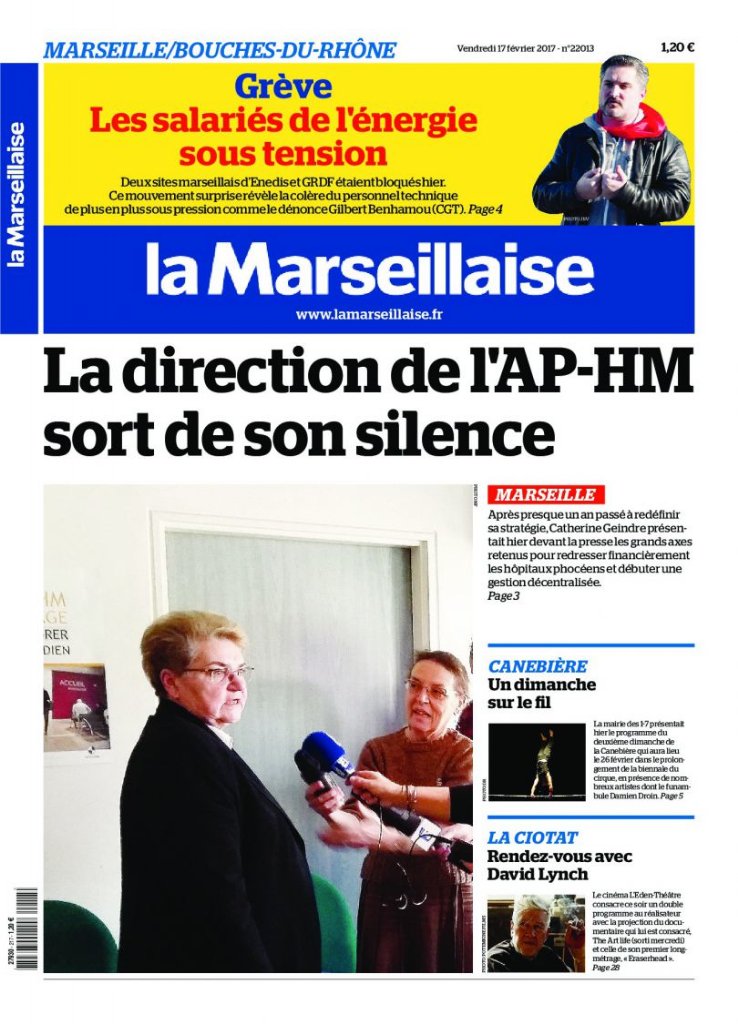 LeoPurguette's tweet photo. La Une de @lamarsweb du jour #Grève #Occupation #Enesis #GRDF #APHM #Geindre #Dimanche #Canebière #LaCiotat #Lynch https://t.co/tpBu7o3Gdp