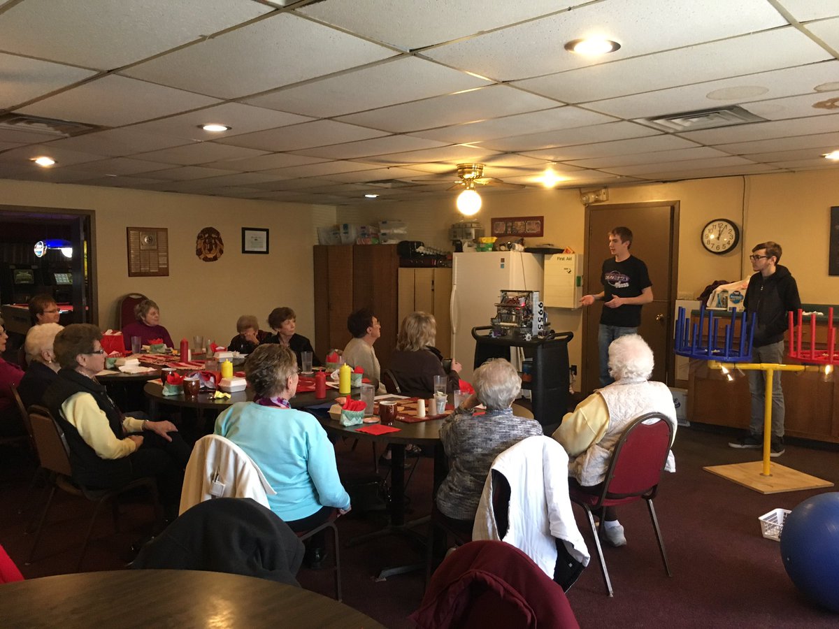 #grandma has more than just #robots going on. She has her hobby group that we showed our robot to today! Very fun time meeting these ladies