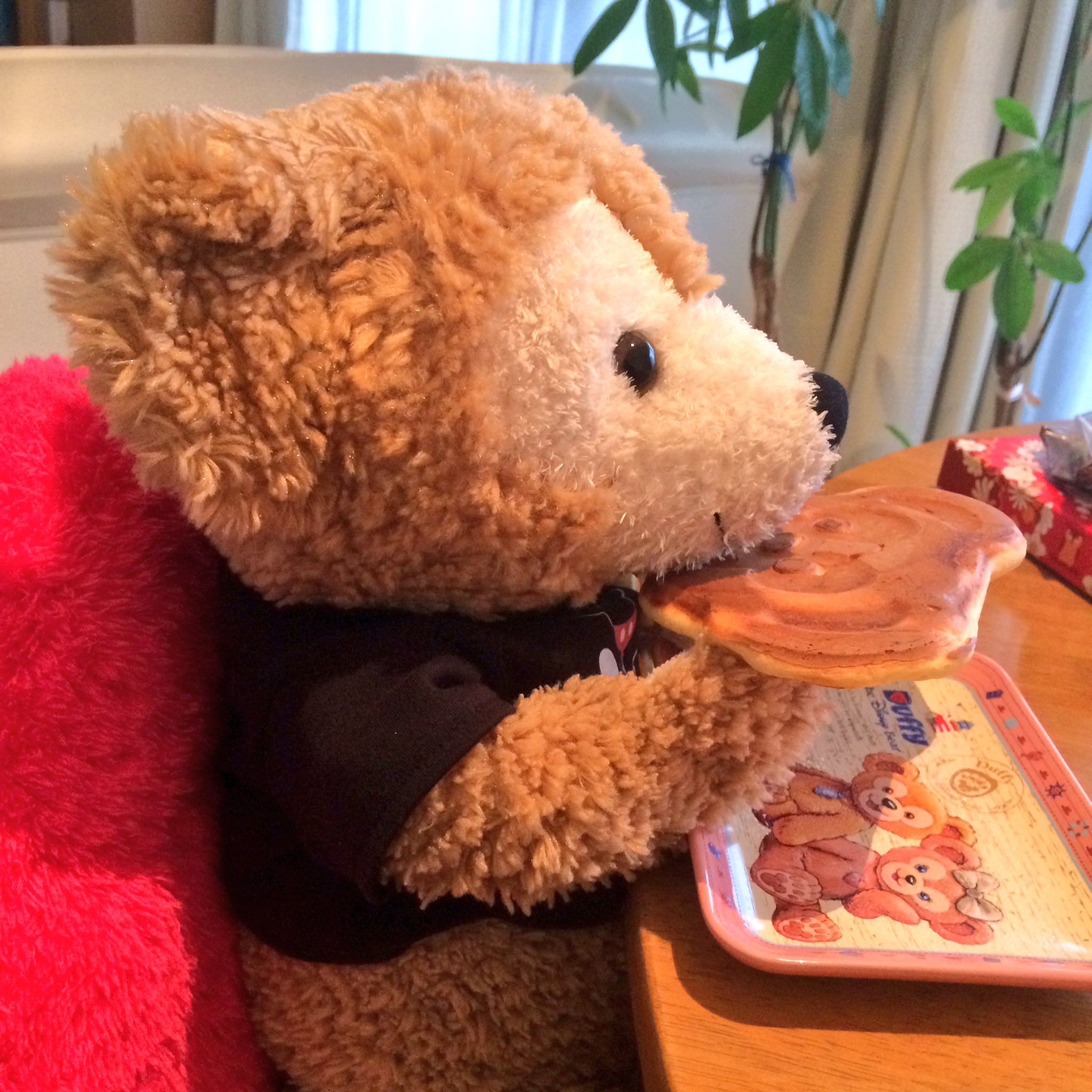 くいしんぼうダッフィー ママがかってくれたフライパンでホットケーキやいてみたよ ダッフィーのかたち うれしいなぁ ママ ありがと ダッフィー Duffy パンケーキパン T Co Zhqsvpg6vd Twitter