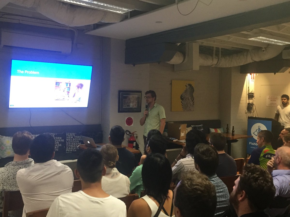 Fishburners's tweet photo. The third and final pitch of the night #Tutify #FridayNightPitches https://t.co/bOEP0R2WkU