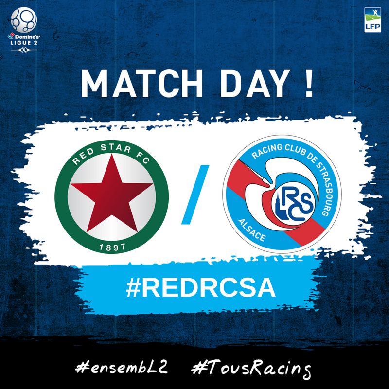 RCSA's tweet photo. ⚽ Jour de match. Le #RCSA affronte le @RedStarFC
📅 J26 @DominosLigue2
📍 Stade Jean-Bouin
⏰ 20h
📺 @beinsports_FR#⃣ #REDRCSA https://t.co/6nhMVKp07V