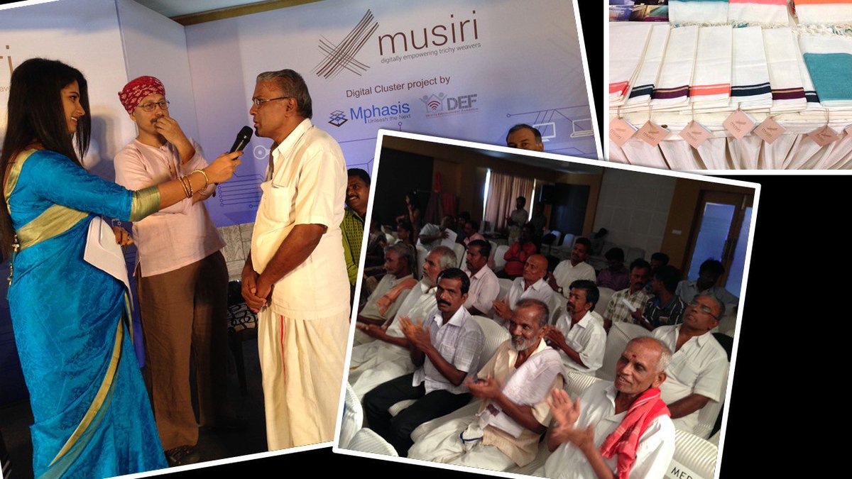 Mphasis's tweet photo. #MphasisCSR @DEFindia Unleash the Next #DigitalLiteracy initiative for weavers Trichy #DigitalIndia #skillindia @MeenuBhambhani https://t.co/VfhagFez8O