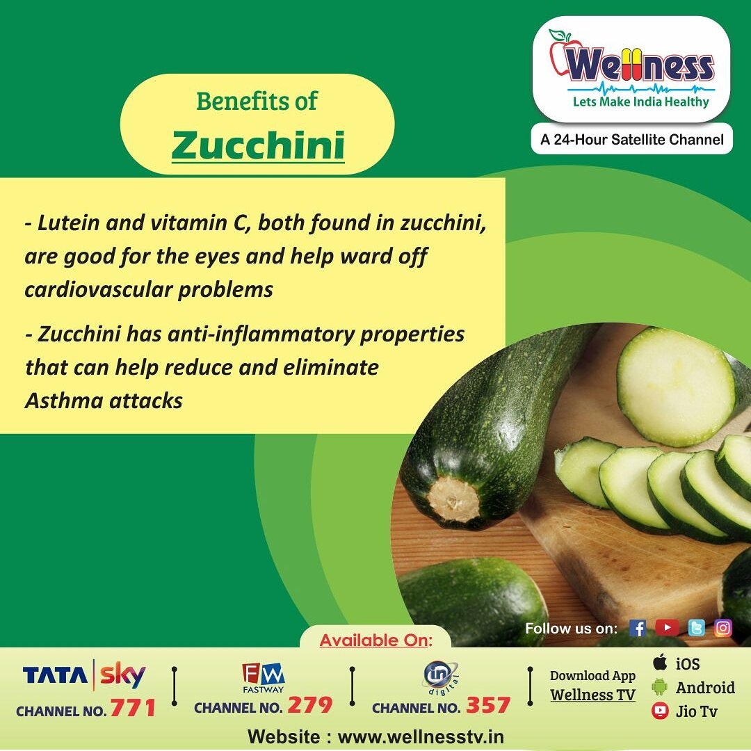 WellnessTVch's tweet photo. Zucchini benefits, healthy and easy to cook 
@zucchinirecipes @HealthHabits @FitnessMagazine  #cure #asthmatic #healthyfoodies #zucchinis https://t.co/peOYM4E6W1