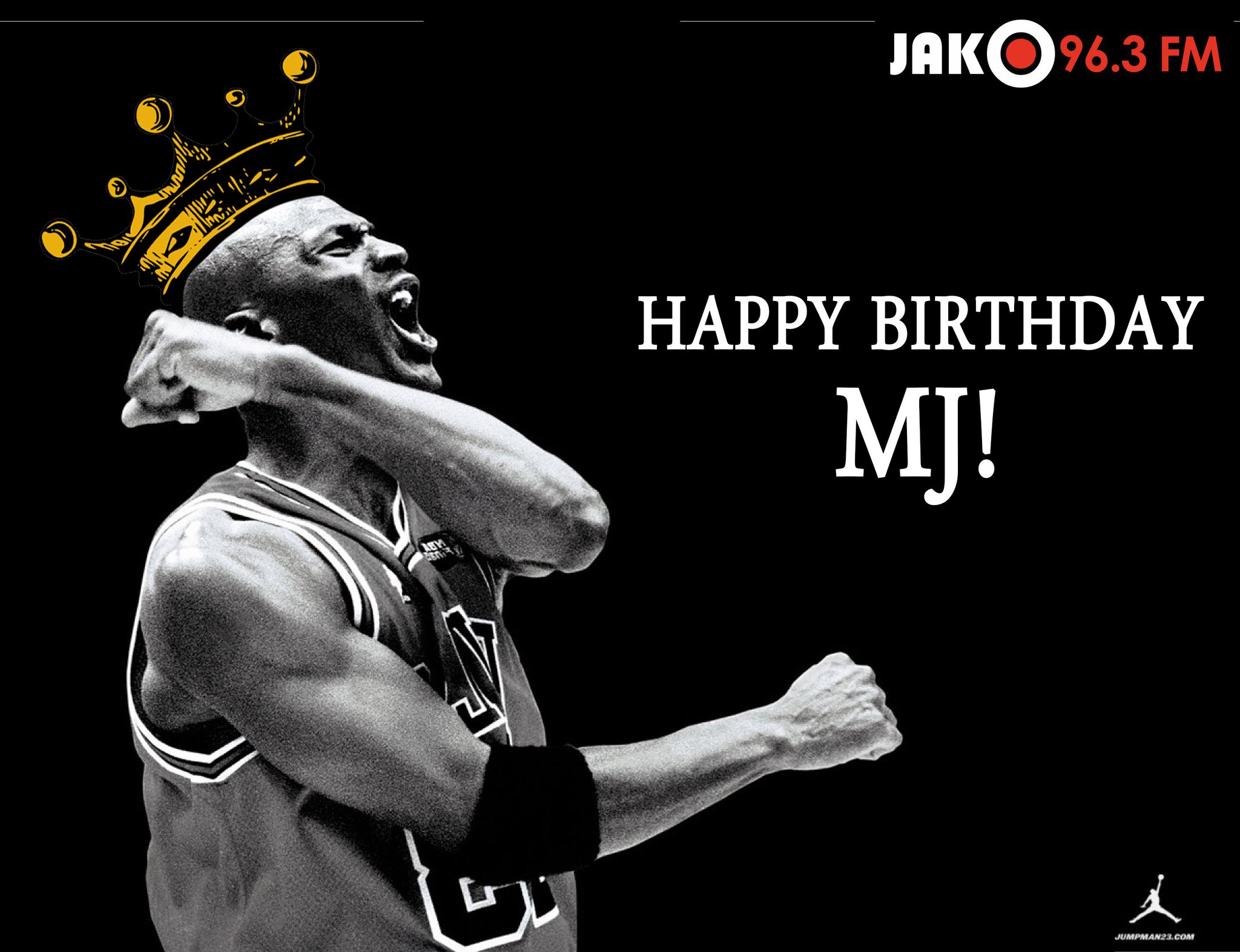 JAKO FM would like to wish legendary basketball player Michael Jordan a very happy birthday! 