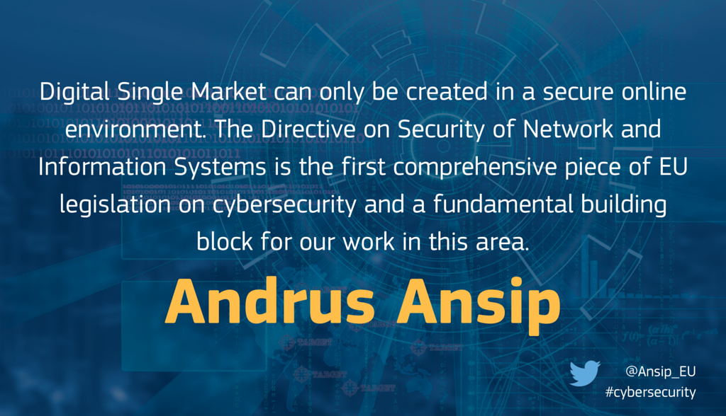 DigitalEU's tweet photo. Since 2016 the EU has its first common #cybersecurity rules. Learn more about the NIS Directive https://t.co/AHXRdgwqHg #MSC2017 https://t.co/fIFF3Genuf