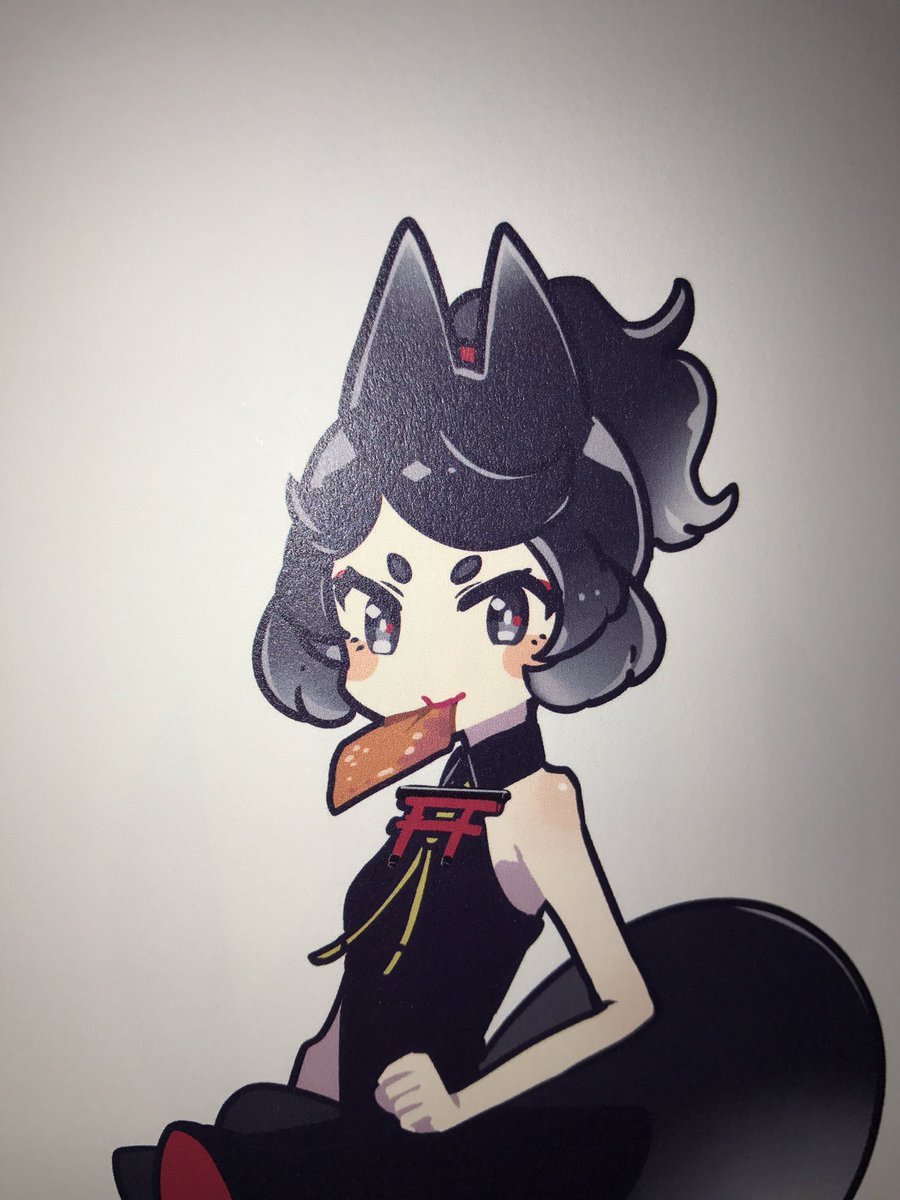 アキ豚骨 如月憂さんのイラスト本とポスカきたー 可愛い色紙付き イラスト本もゆるカワな絵がいっぱいで最高 一番のお気に入りはこの子
