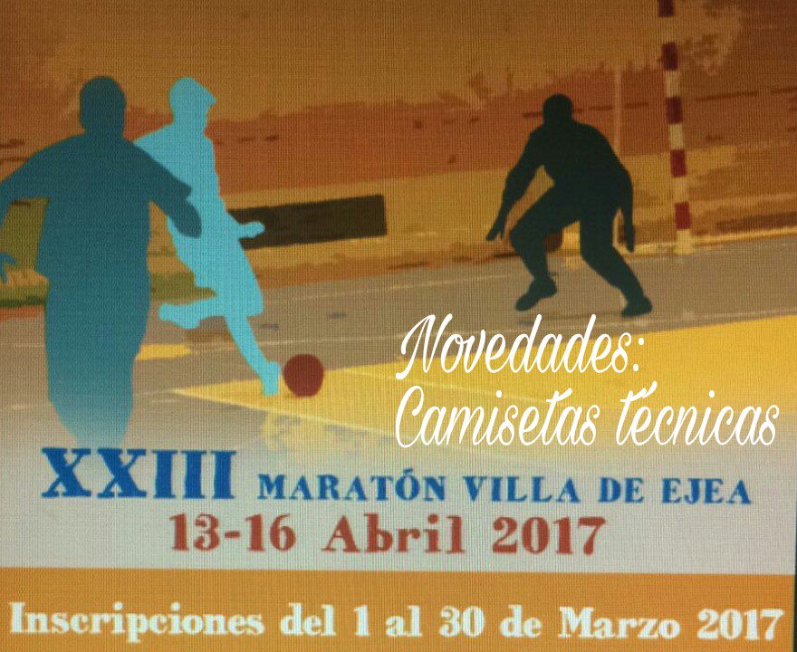 #Novedades #MaratonEjea2017
Nos complace anunciar que todos los participantes, obtendrán #GRATIS la camiseta técnica oficial del torneo!