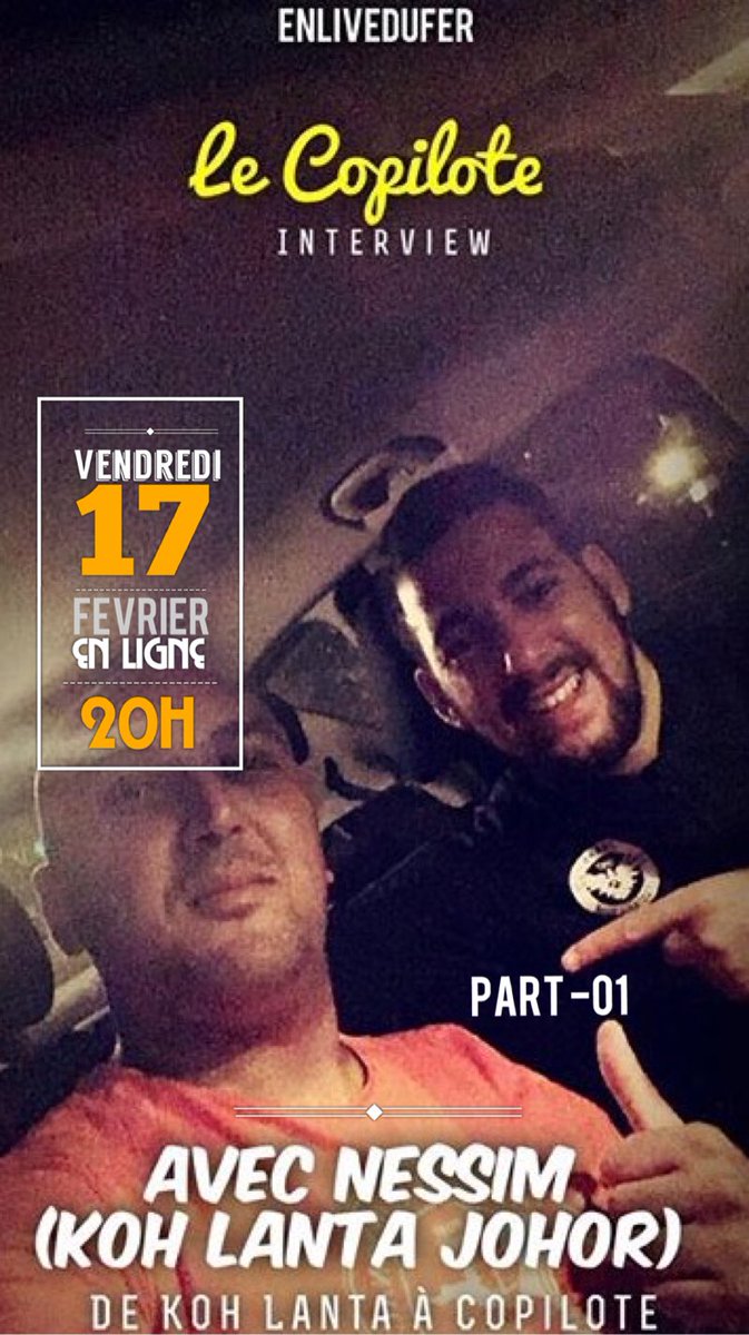 Ce soir l'interview de copilote à koh lanta avec <a href="/NessimOfficiel/">Nessim officiel</a> partie 01 <<c'est une aventure de malade...>>