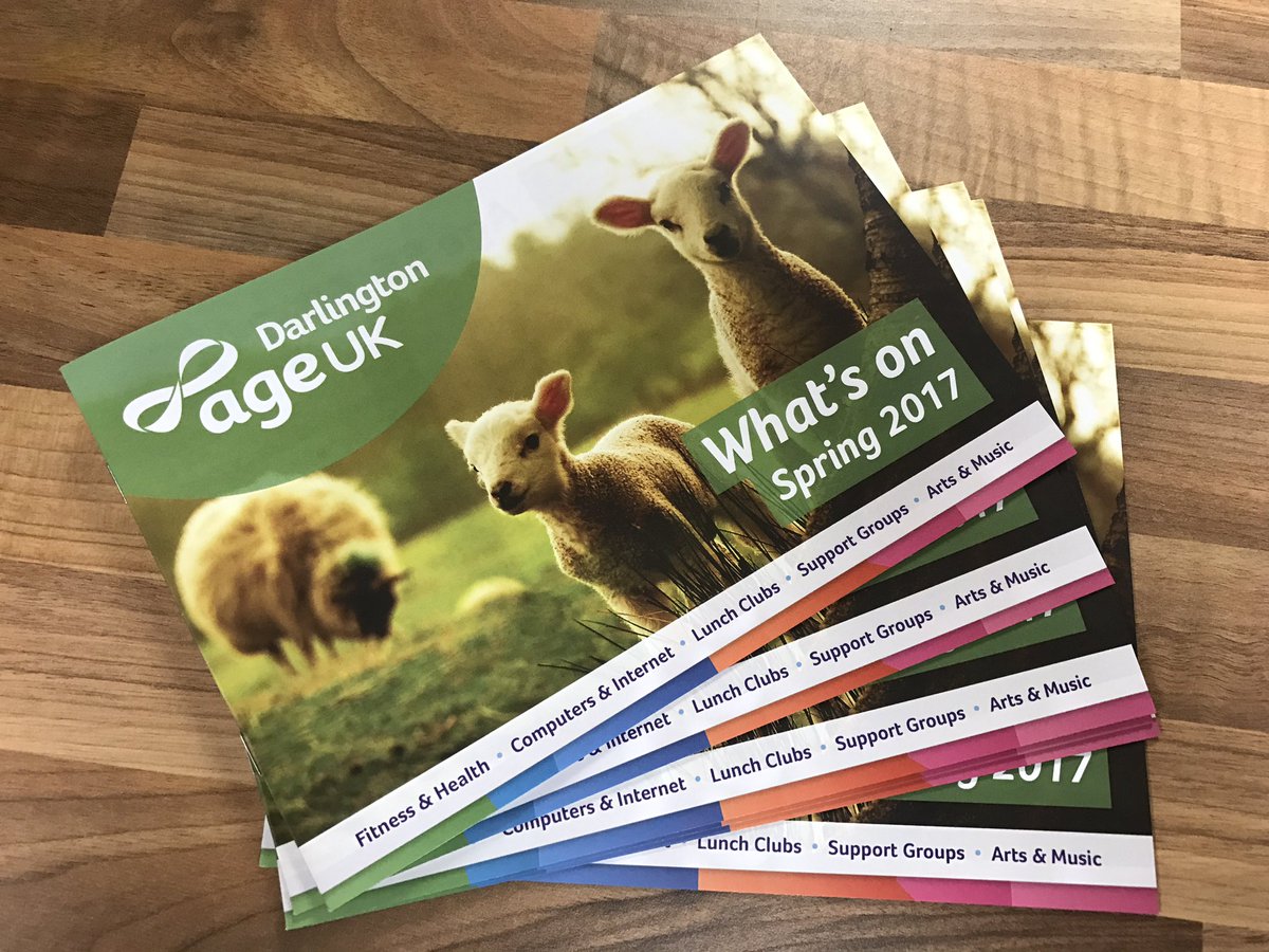 AgeUKNYD's tweet photo. Our Spring What's On is out, pick up yours from Bradbury House today! #darlington #darlobiz https://t.co/XAO8XHYiV9