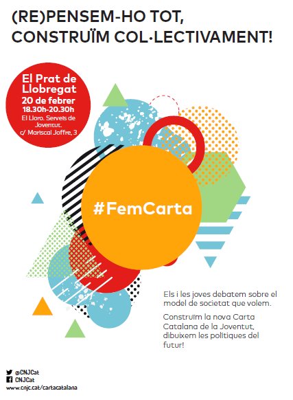 cnjcat_'s tweet photo. Coneixeu el procés participatiu "(Re)Pensem-ho tot, construïm col·lectivament"? Dilluns sessió Baix Llobregat! 📣 RT? https://t.co/AxdZA0O4ZN https://t.co/FB6W9ujTrt