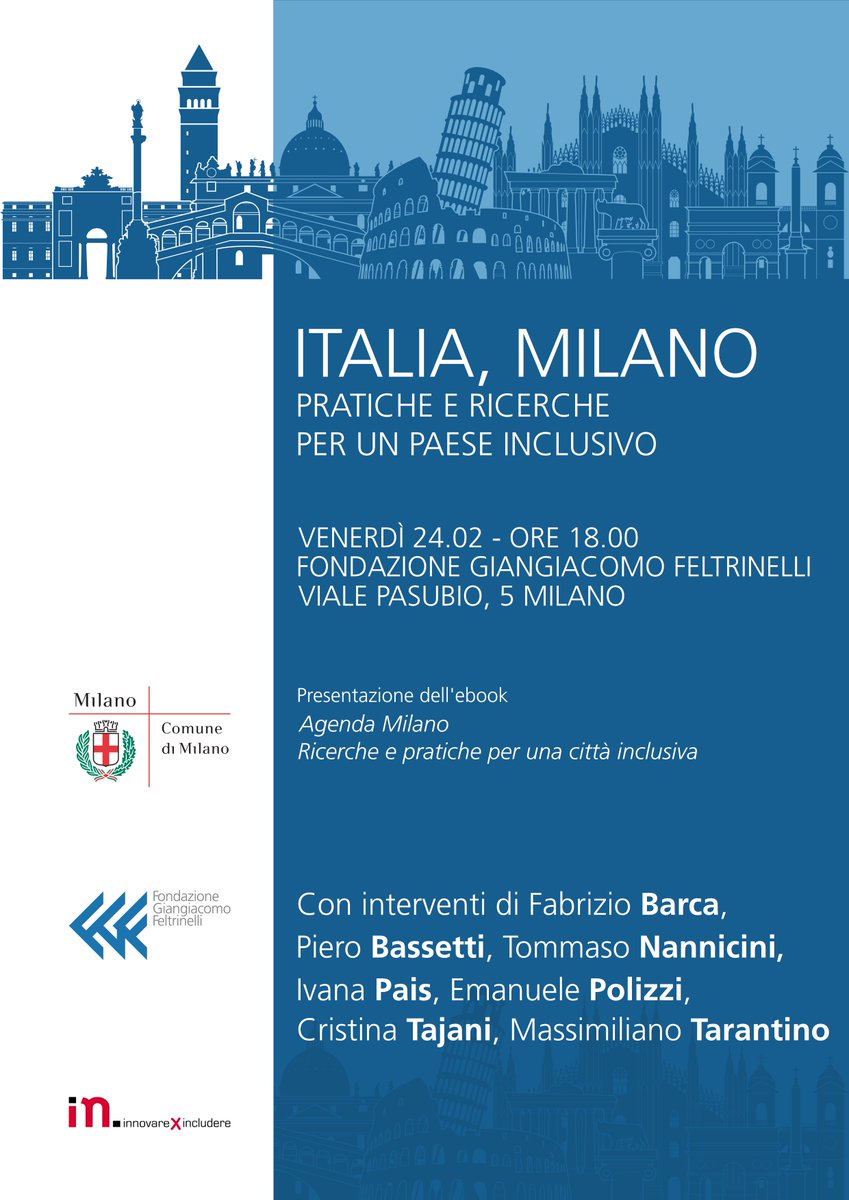 FondFeltrinelli's tweet photo. Una sfida ambiziosa: sperimentare una forma di dialogo aperto tra chi governa e chi studia la città. https://t.co/YGjooTkHlO Vi aspettiamo. https://t.co/5UC3OG6H14