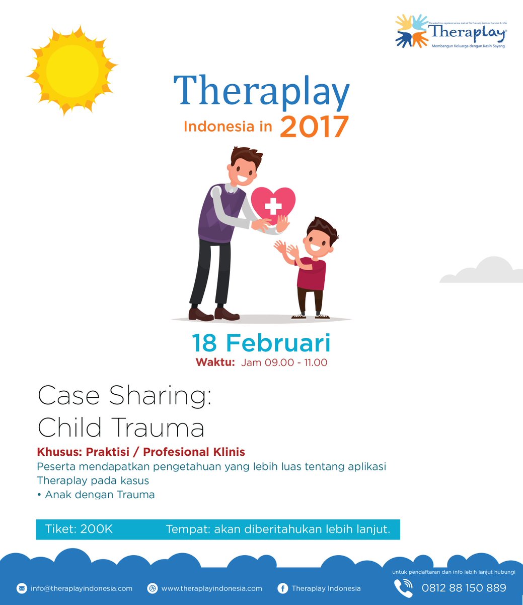 theraplayID's tweet photo. Ah senangnya besok ada Case Sharing : Child Trauma ! Sampai jumpa besok yaa jam 9.00 di Sekolah Cikal, Cilandak! :) https://t.co/6A6fRN46vH
