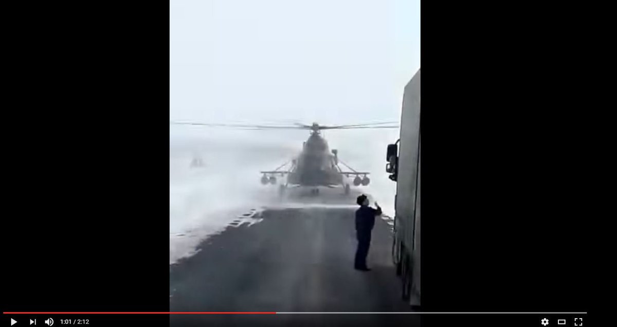 forthedriver's tweet photo. #DashCam of the Week: #Truckers lend a helping hand--to a lost attack helicopter. https://t.co/krcQtO2jNE #KnightsoftheHighway https://t.co/zDwnY2TDCF