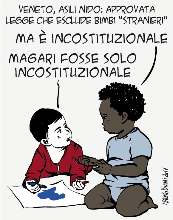 maurobiani's tweet photo. #veneto #asilinido #costituzione #DISCRIMINAZIONE Prima i veneti. Per @ilmanifesto https://t.co/UJnxDOubiO