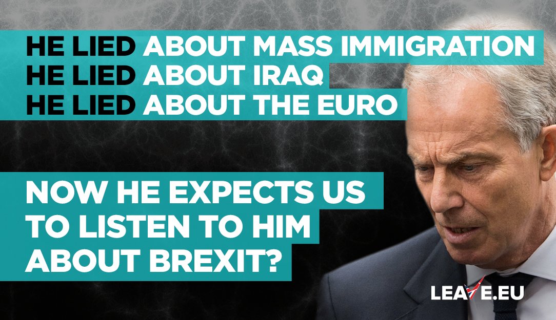LeaveEUOfficial's tweet image. If Blair thinks we're going to listen to him now, after all he's done, he really has lost it!