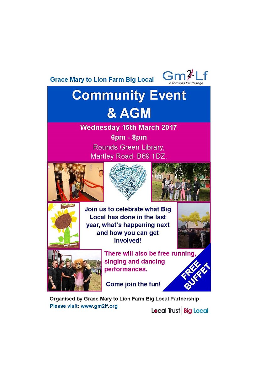 Come join the fun on 15th March 2017, 6pm at Rounds Green Library #biglocal #community #event #roundsgreenlibrary