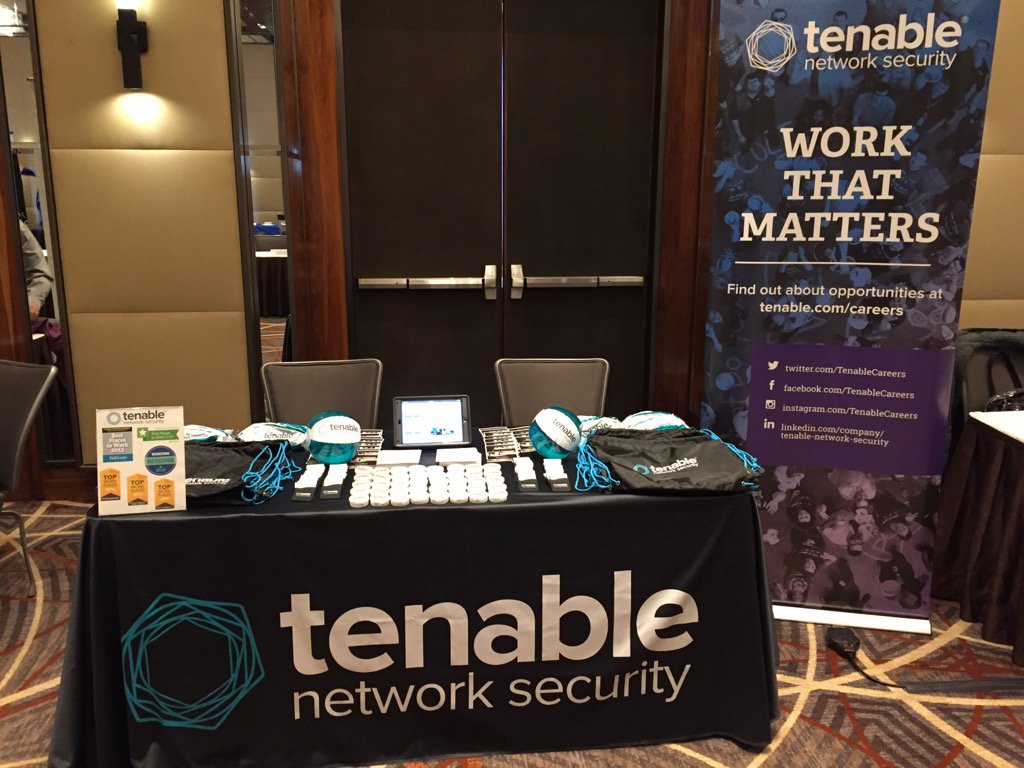 TenableBrian's tweet photo. .@TenableCareers is talking jobs and internships @JHUCarey career fair. Stop by to meet the @mduren https://t.co/bS6r2o3JKY