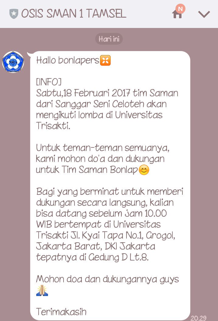 OSIS SMAN 1 Tamsel tweet media