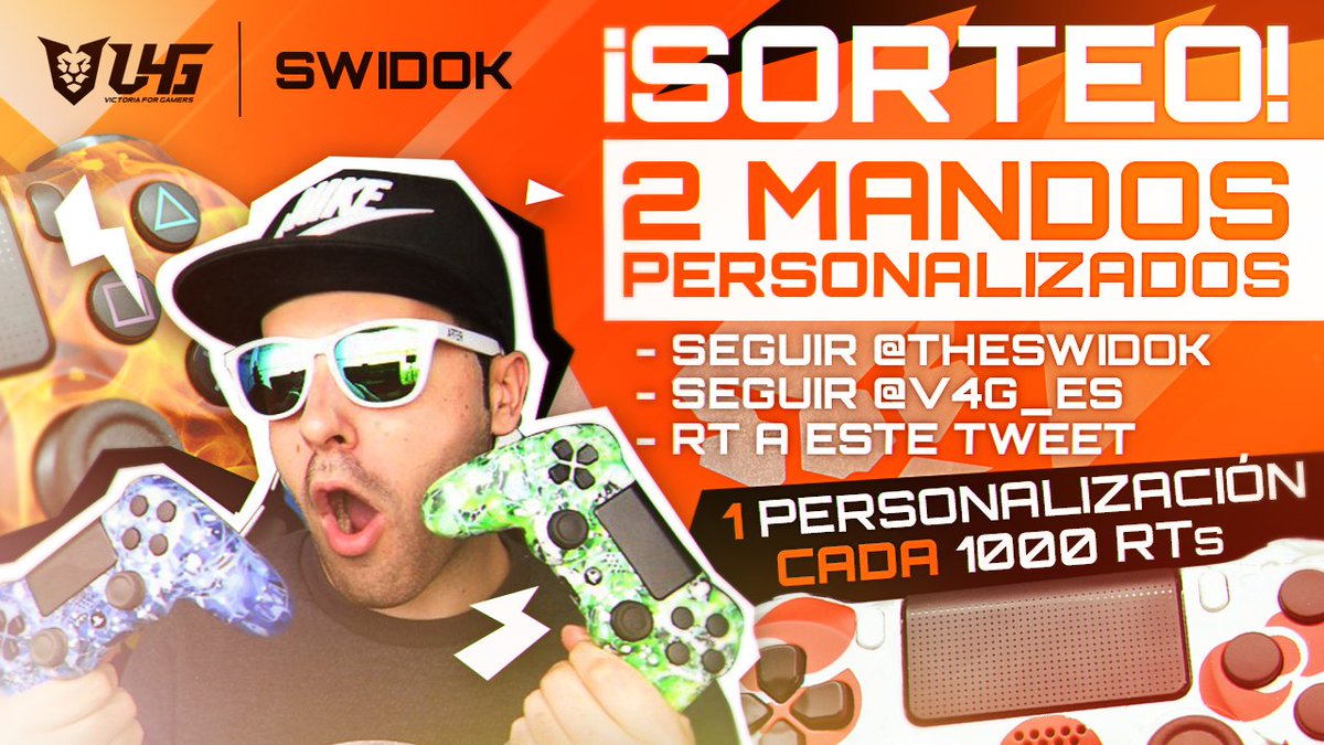 TheSwidoK's tweet photo. 🔥😱¡¡SORTEO DE 2 SUPER MANDOS GAMING!!😱🔥

👇🏻👇🏻 REQUISITOS 👇🏻👇🏻
🐦RT y Follow: @TheSwidoK @V4G_ES

🔥 ¡¡SORTEO ACTIVO HASTA EL DÍA 24!! 🔥 https://t.co/TYAc86Txdv