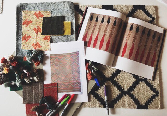 DCILudlow's tweet photo. Work in progress! Currently designing a bespoke #rug with #christopherfarr fabric &amp; using elements of the room to help us in the process https://t.co/UmQapdzThE