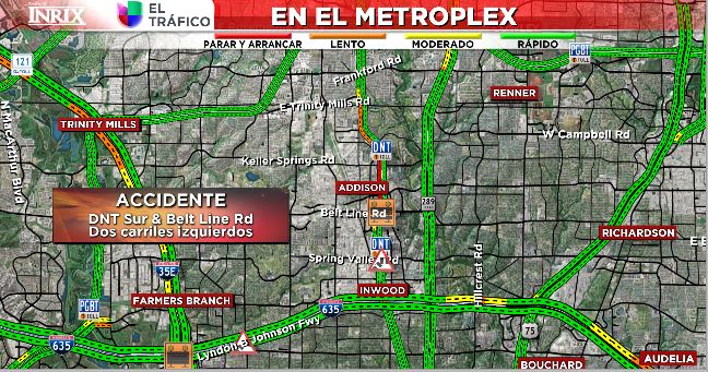 ReynaCavazosM's tweet photo. #Addisson accidente DNT Norte entre Frankford-Trinity Mills Rd. https://t.co/2I4utgKll7