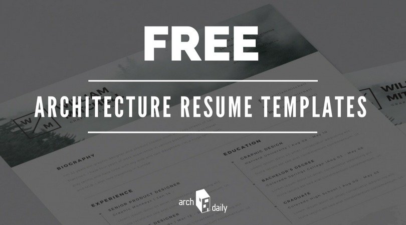 ArchDaily's tweet photo. Free Resume Templates for Architects https://t.co/Vocee8akcF https://t.co/wj5cVNGmmD