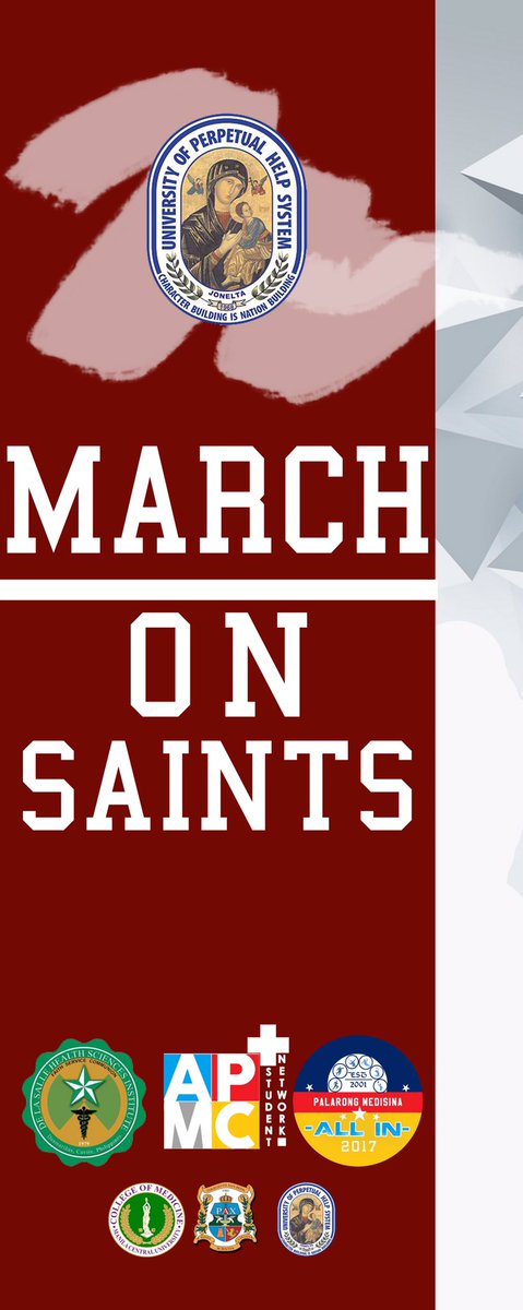 apmcsn's tweet photo. March on, Saints! #UPHDJGTMU #OneAPMC #PalarongMed2017 https://t.co/2mYXr2K5cx