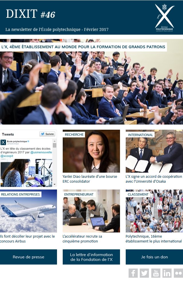 Découvrez le n°46 de Dixit, la newsletter de l'X bit.ly/2lS7AjB ! Classement, accords et recrutement de la 5ème promo @st4rtupX !