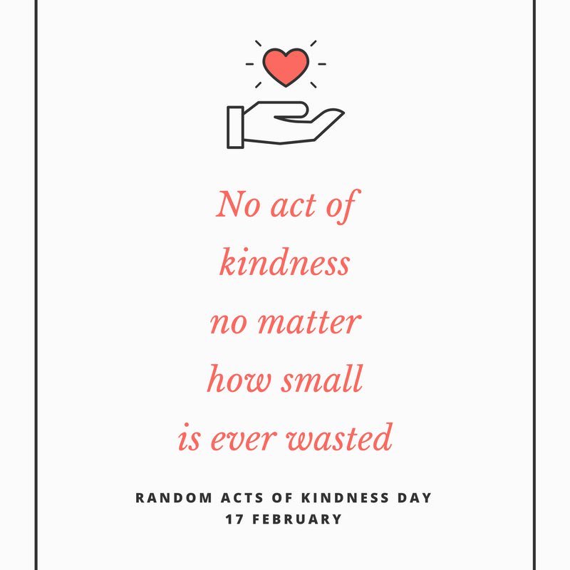 What will you do for #RandomActsOfKindnessDay? Share your story using #myroakday