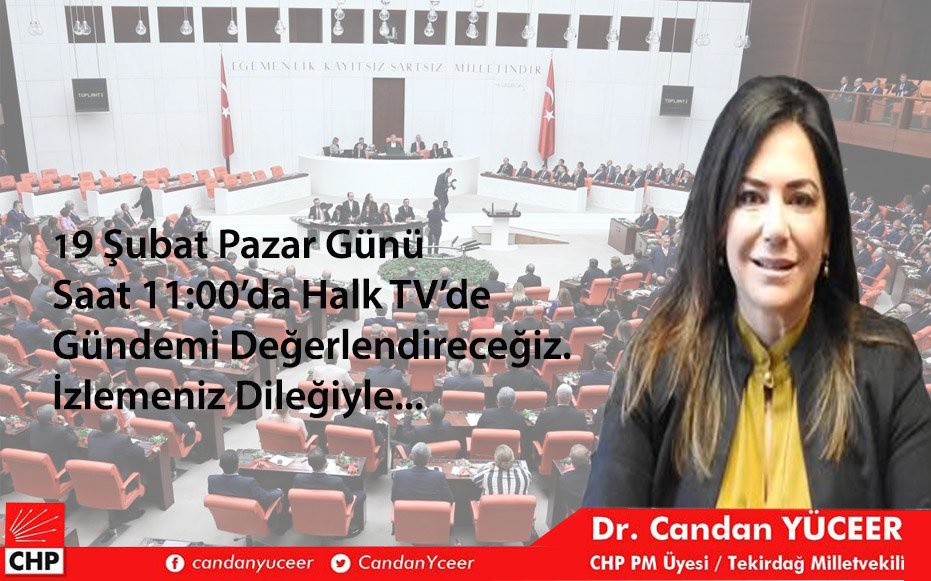 19 Şubat Pazar Günü Saat 11:00’da Halk TV’de @gurkanhacir ve @erolmutercimle1 ile Gündemi Değerlendireceğiz. İzlemeniz Dileğiyle...