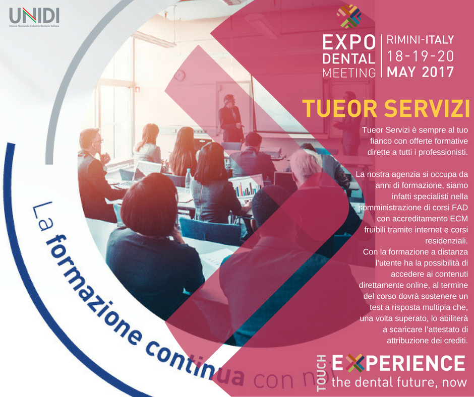 Le novità di Tueor Servizi vi aspettano a #ExpodentalMeeting! Vi aspettiamo a Rimini dal 18 al 20 maggio goo.gl/boZa2m