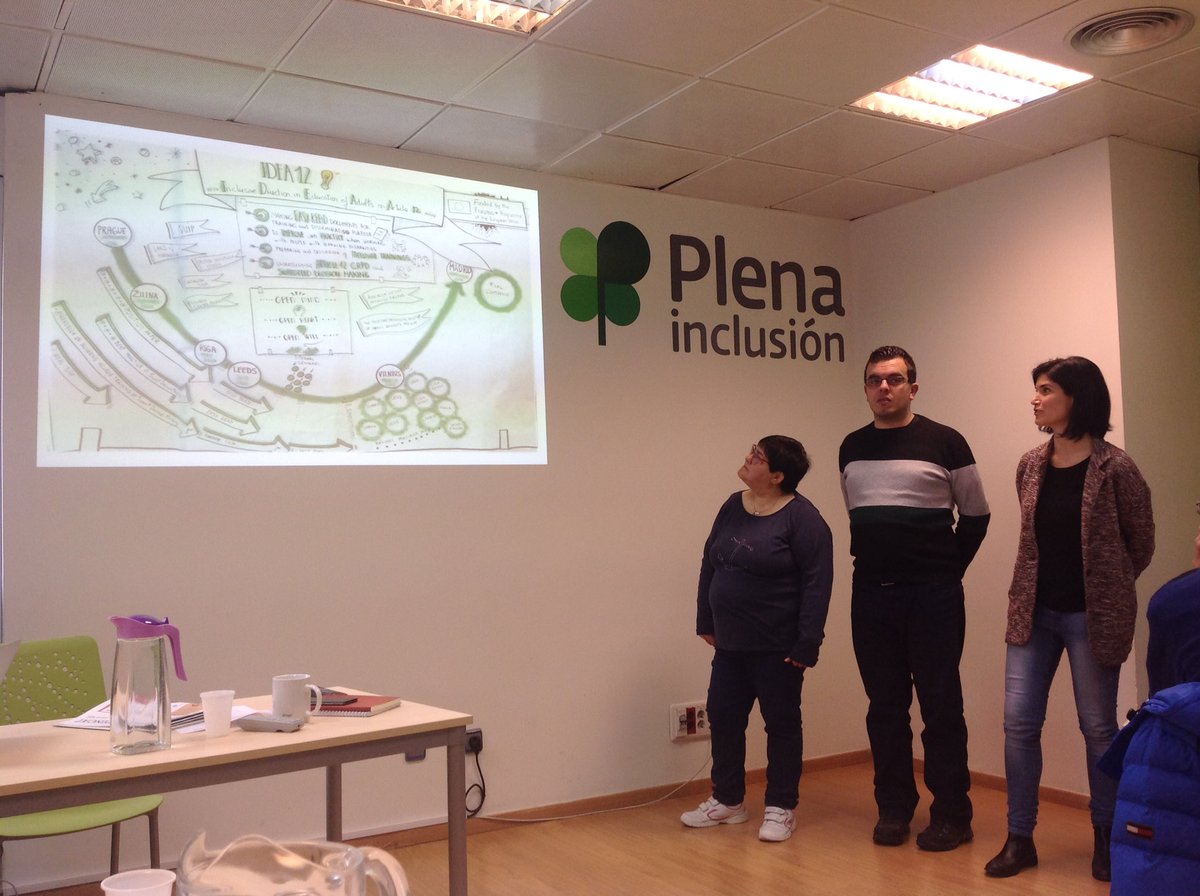rnmembrilla's tweet image. @tonyhino13 María e Irene @AEF_tutelares comparten proyecto #Idea12 al grupo de trabajo #apoyo toma de decisiones @Plenainclusion