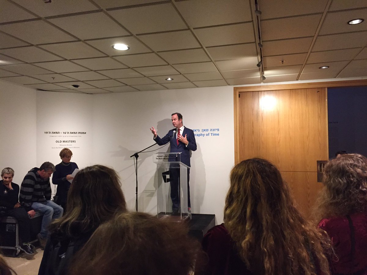 NLinIsrael's tweet photo. Ambassador opening #FionaTan exhibition #GeographyofTime in #TelAvivMuseumofArt https://t.co/x25cK0PYWr