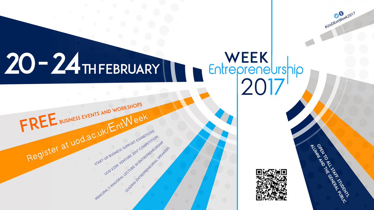 OPDDundee's tweet photo. Entrepreneurship Week 2017 20-24 Feb fantastic events to view full list and book https://t.co/YcS9Du2xKN @dundeeuni https://t.co/kAOCEp6gMc