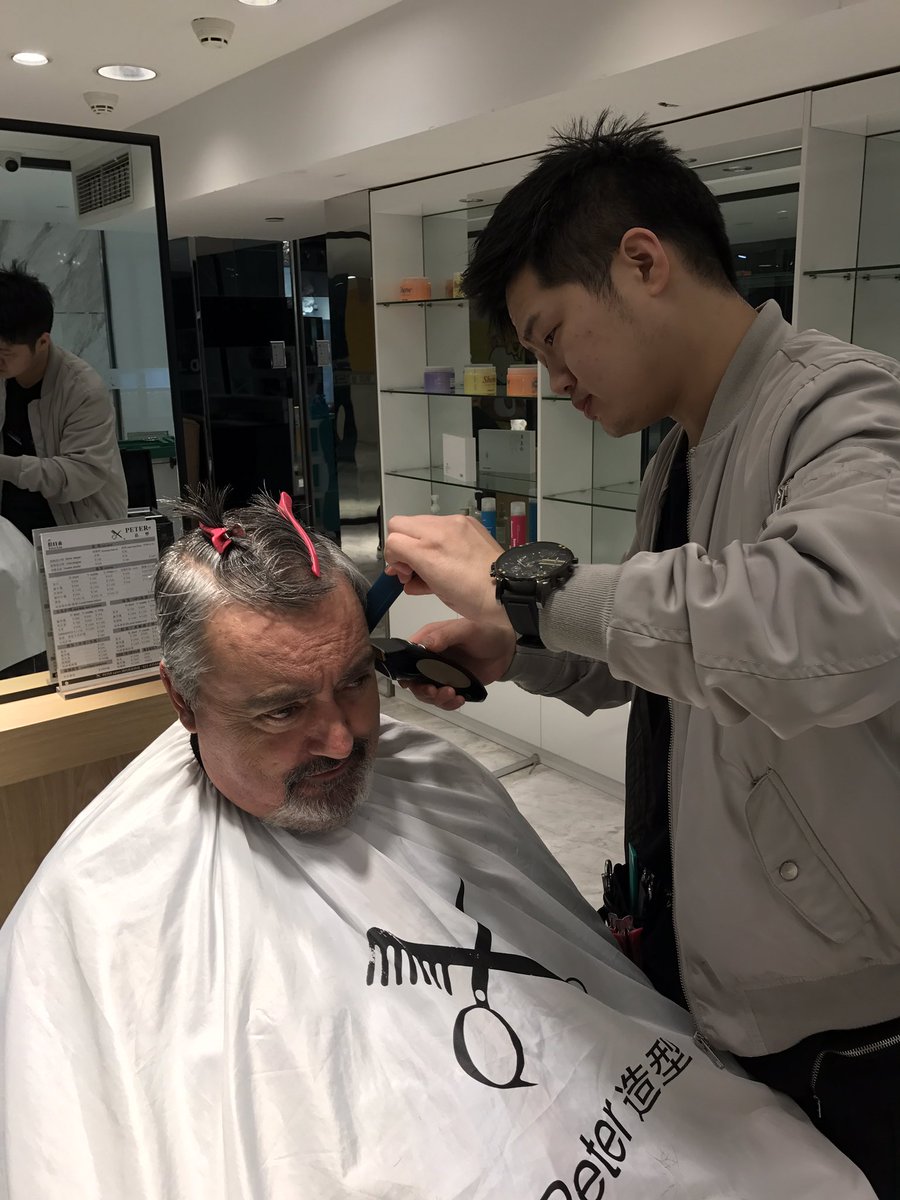 Mark_MELHC's tweet photo. Time for a quick haircut in Shanghai #shortbackandsides I am not showing you the final result and hoping it will grow back a bit first!😞 https://t.co/mbfTXLsASD