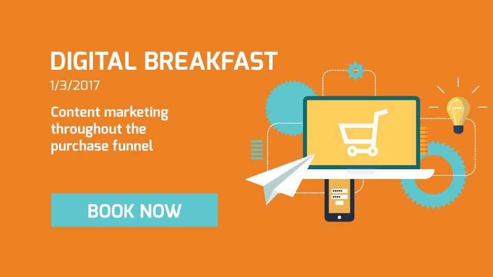 #ContentMarketing throughout the #PurchaseFunnel Digital Breakfast is less than 2 weeks away, book now! bit.ly/2kPkQC6
