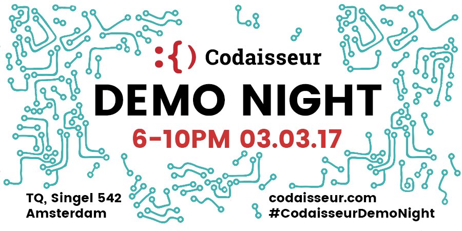 Our 6th batch of students is about to graduate! On March 3 join our Demo Night and celebrate with us 🚀🎉 bit.ly/2lFYgew #codaisseur