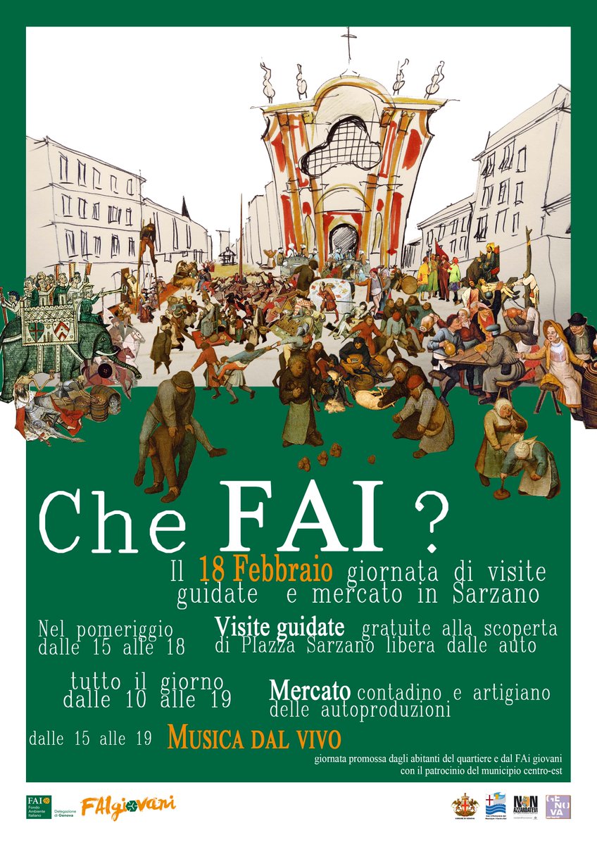 FAIGiovaniGE's tweet photo. A domani!! ;)
https://t.co/E72S188eN5
#cheFAInsarzano #genova #genovamorethanthis #cultura #arte #storia #mercato #artigianato #musica https://t.co/E4UBMqFOBk