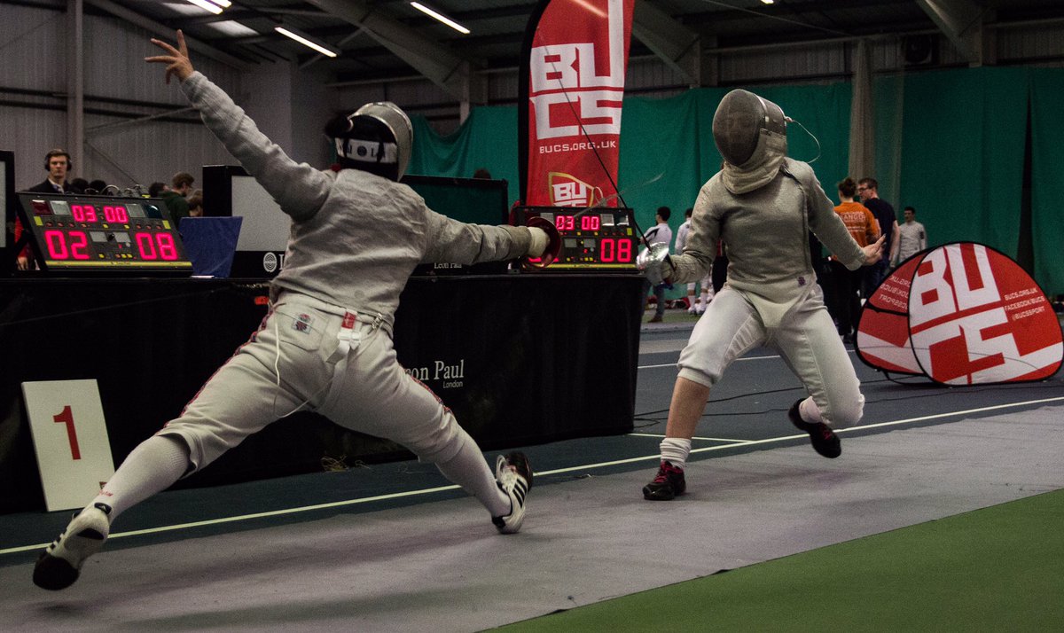 BUCSsport's tweet photo. FENCING: 

Day1...🤺En garde...

Men's Epee - Underway ✅
Women's Sabre - From 11:45am 

Who will be champions this weekend? 

#BUCSNationals https://t.co/5VftjMg8JF
