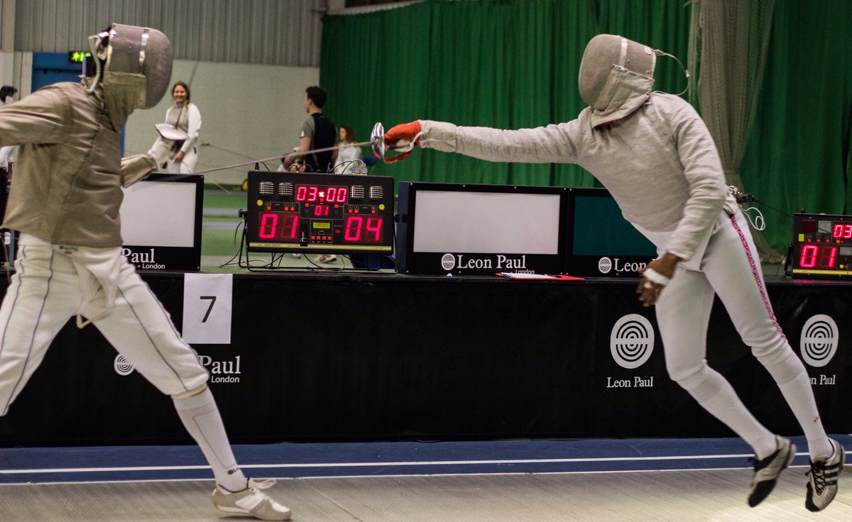 BUCSsport's tweet photo. FENCING: 

Day1...🤺En garde...

Men's Epee - Underway ✅
Women's Sabre - From 11:45am 

Who will be champions this weekend? 

#BUCSNationals https://t.co/5VftjMg8JF