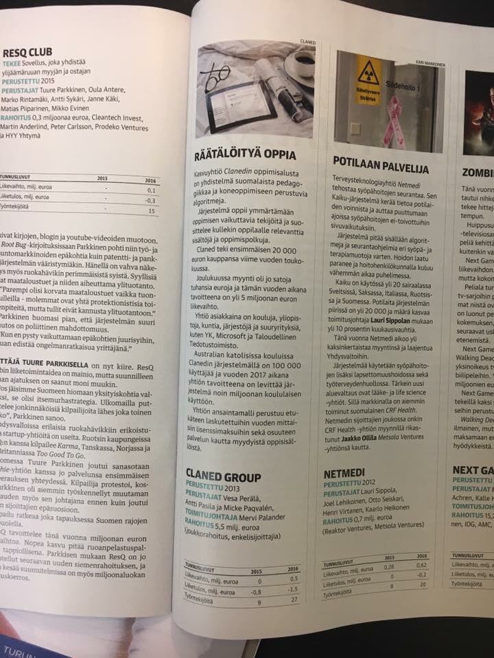 Proud co-founder of <a href="/Claned_/">Claned</a> one of the #hottest #growth #companies in #Finland <a href="/apasila/">Antti Pasila</a> <a href="/wescu/">Vesa Palander</a>