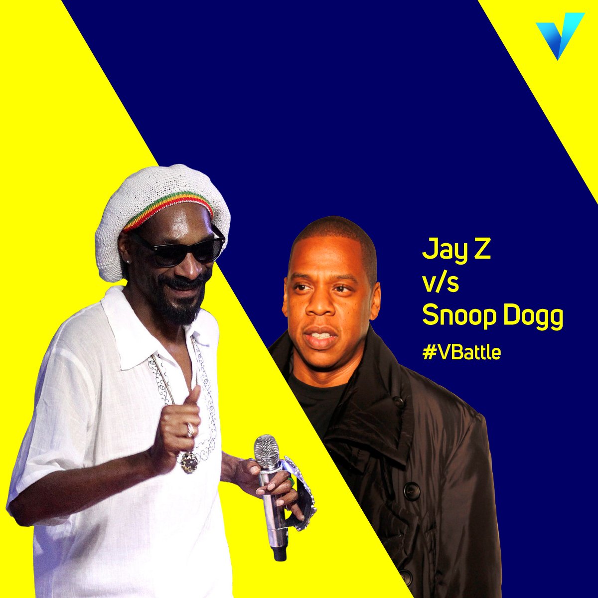 ChannelvIndia's tweet photo. It’s the battle of the rappers! Like for Jay Z, RT for @SnoopDogg! #VBattle https://t.co/PA42YxAGQW