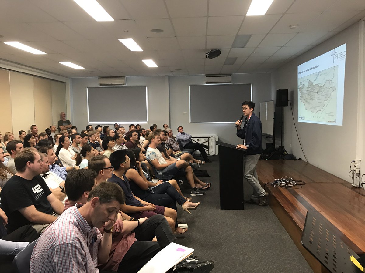 With FEBC Mongolia leader Batjargal @ Brisbane School of Theology.  One of the first believers shares power of radio