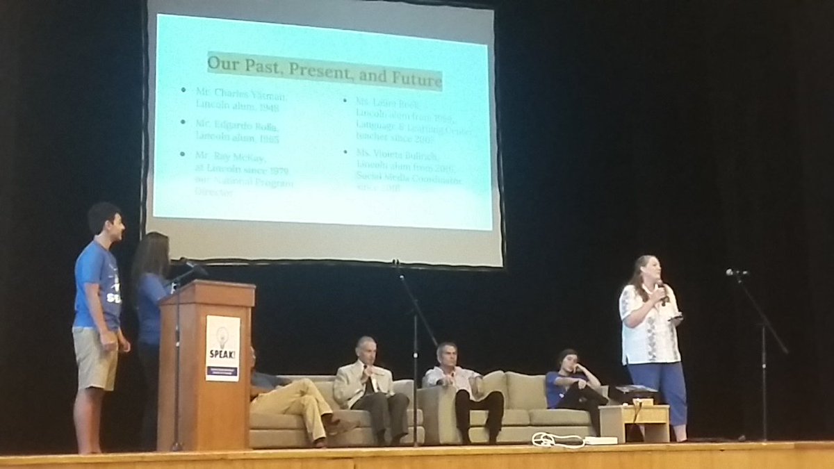 ivipromero's tweet photo. "Don't flirt with knowleadge, fall in love with it" Ms Rock quoting an inspirig teacher, Doc. Her story at Lincoln. #aelspeak #aelincoln https://t.co/DWen3FC2oJ