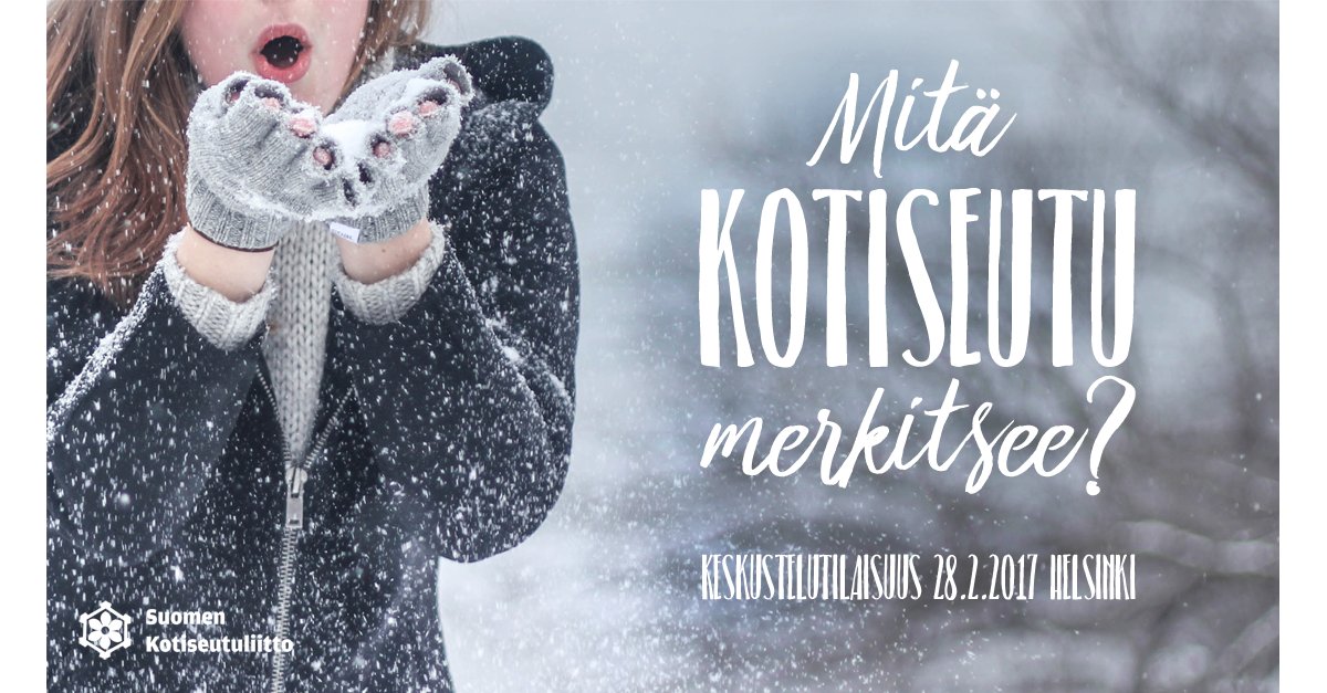 Mitä #kotiseutu merkitsee? kysytään Helsingissä 28.2. Tule mukaan ja kerro näkemyksesi! Ilmoittaudu 21.2. mennessä.
bit.ly/mkm-hki