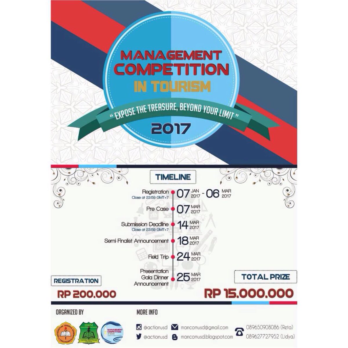 Jogjastudent's tweet photo. Mahasiswa/i manajemen di seluruh Indonesia yuk ikutan Management Competition in Tourism 2017. Info @actionusd
https://t.co/NsRMynXqEK