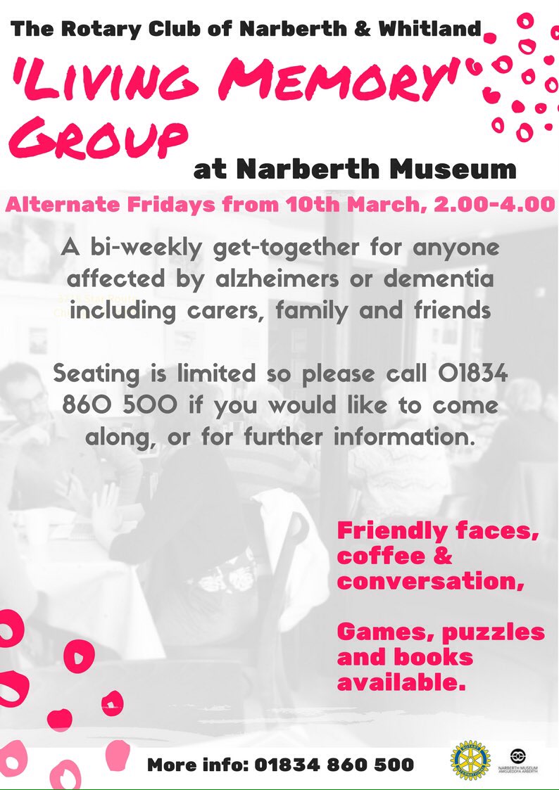 Rotary1150's tweet photo. @CNarberth #DementiaFriend #biweekly #stimulationsessions @narberthmuseum #doyouknowsomeone  #Dementia #Alzheimers #Parkinsons #coffeetime https://t.co/AnrNA6grCN