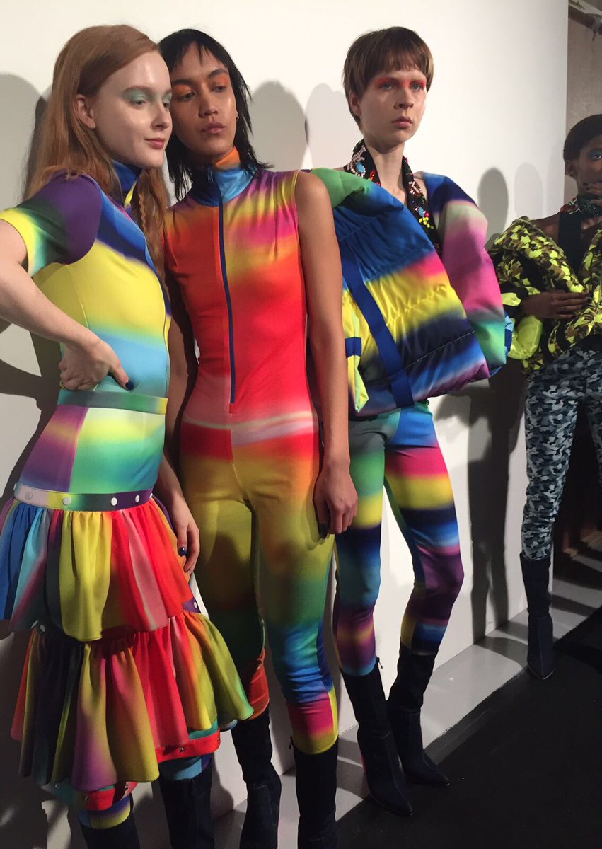NotionMagazine's tweet image. A bright start to #LFW backstage at @FYODOR_GOLAN 🌈🌈🌈 #AW17 #fyodorgolan 
Photo @davide_cossu