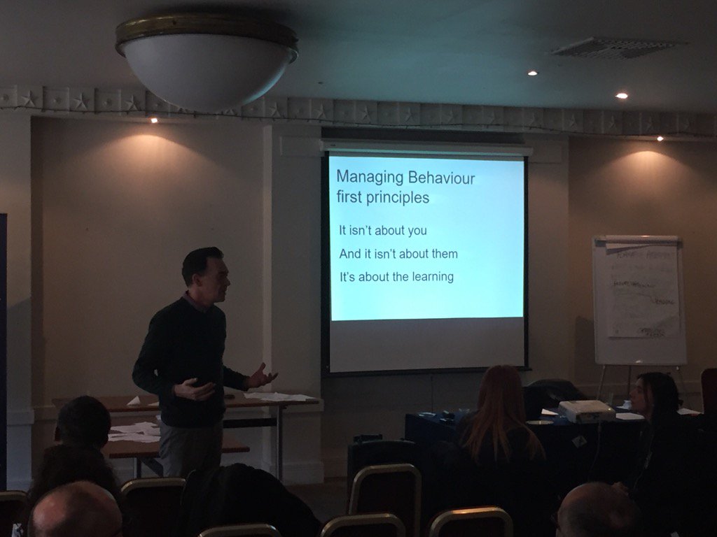 DavidPowellHud's tweet image. .@PhilBeadle advocating use of &quot;redirection&quot; to manage behaviour #FEtransforms #FEcollaborates #ukfechat #FEITE