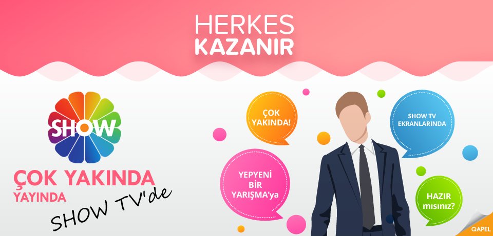 ✓ Çok yakında SHOW TV Ekranlarında Yepyeni bir Yarışmaya hazır mısınız? 
✓ Hemen Başvurun! 
✓ Başvurular için herkeskazanir.tv